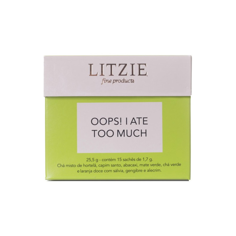 Chá OOPS! I ATE TOO MUCH Litzie 15 sachês